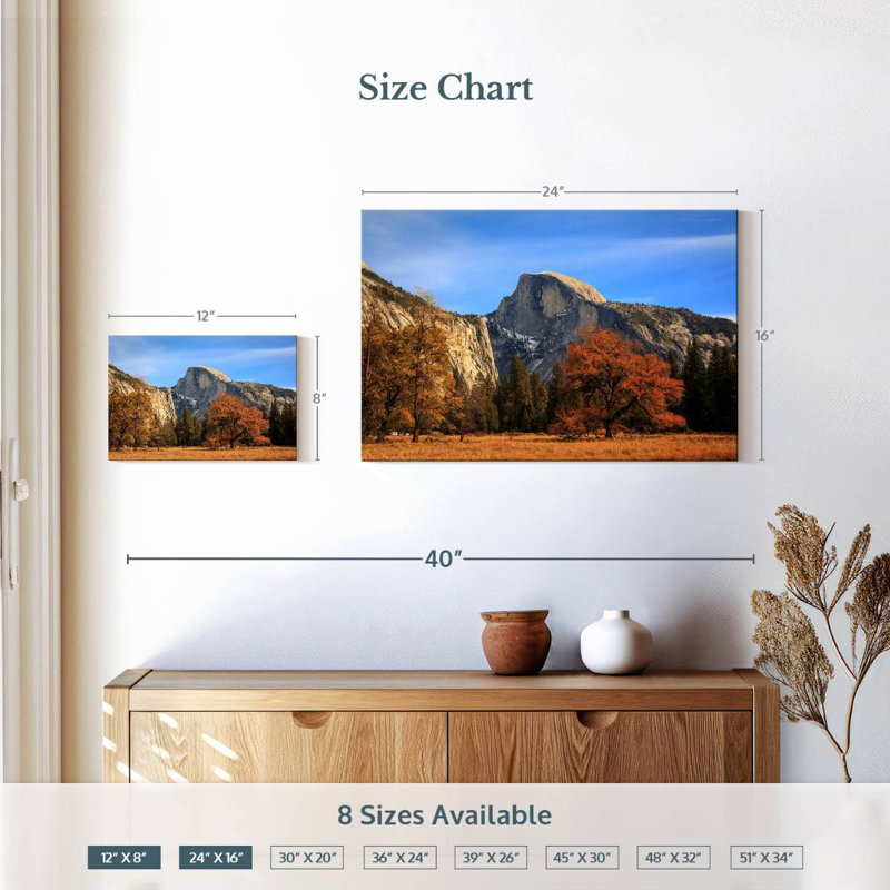 Feuillage d'automne Alvord Yosemite, H 8 po x l 12 po