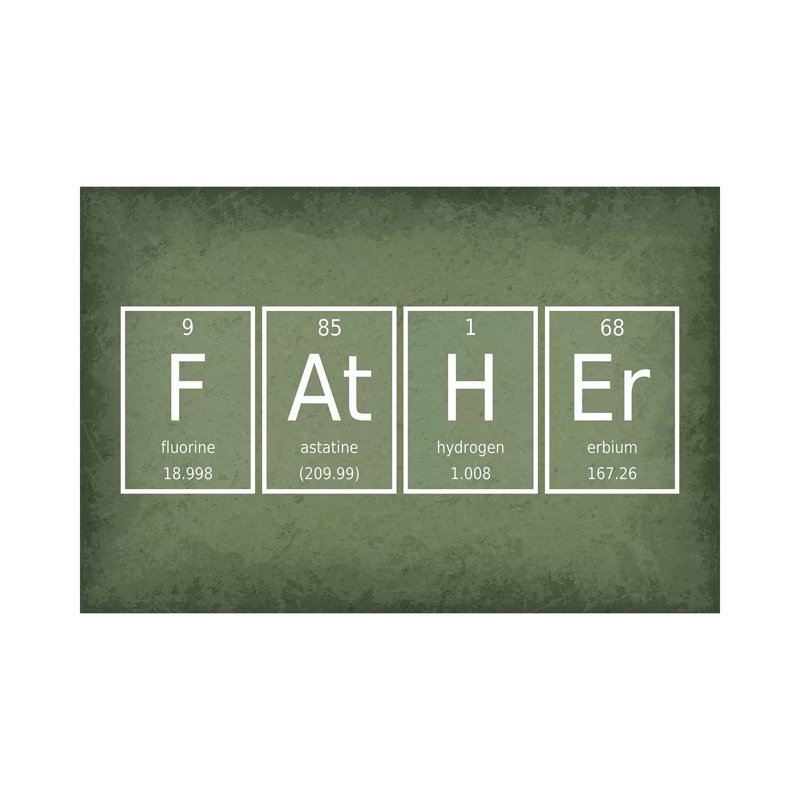 «Father Father» par GetYourNerdOn - Art textuel sur toile tendue, H 8 po x l 12 po x P 0,75 po