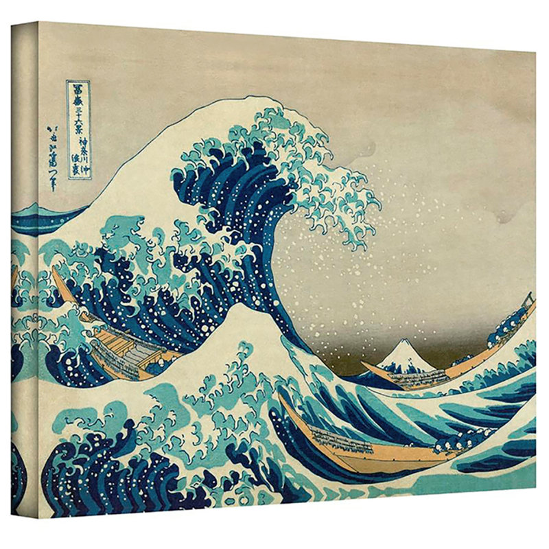 «The Great Wave Off Kanagawa» par Katsushika Hokusai, impression sur toile tendue