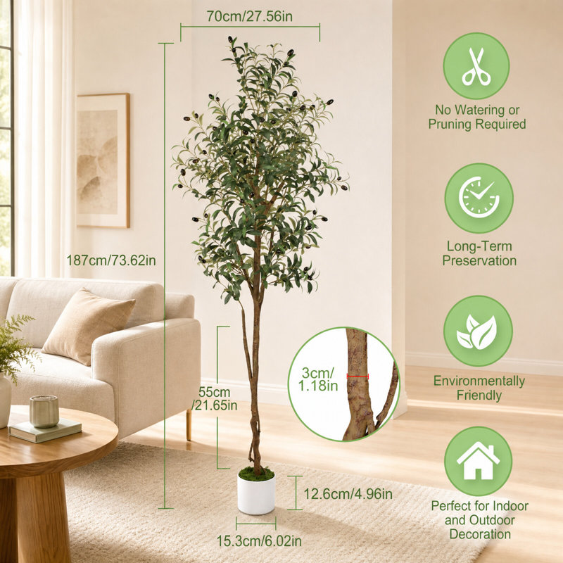 Faux Tree, 6FT, Style 4