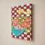 «Checkerboard Floral» par Lucille Price - Impression sur toile