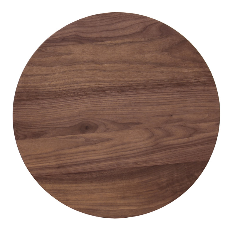 Hudson Solid Wood Top End Table, Walnut, Prairie Green