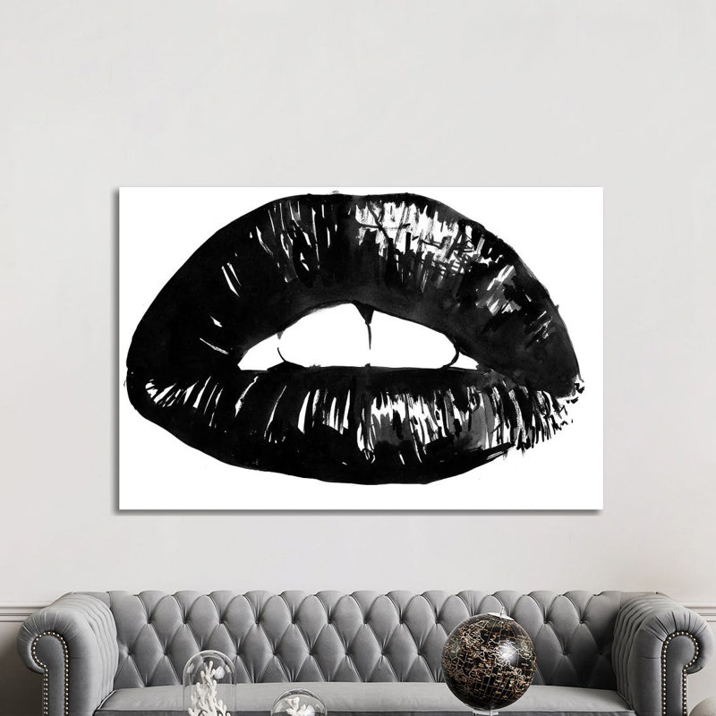 Lips by Péchane - Print on Canvas, Wrapped Canvas, 101.6 cm H x 66.04 cm W x 3.175 cm D