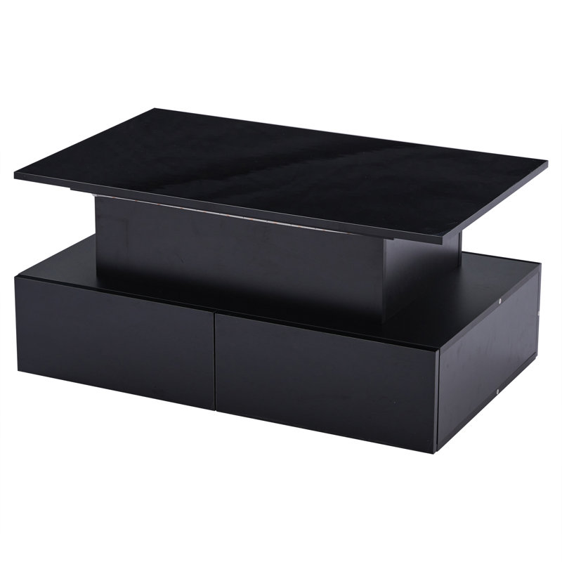 Lift Top Coffee Table with Storage, Black