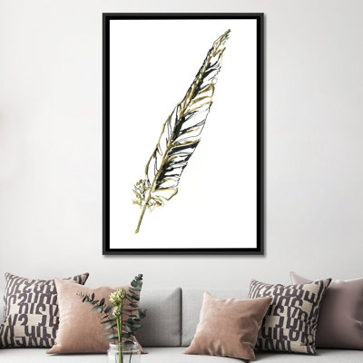 « gilded swan plumes ii », impression sur toile
