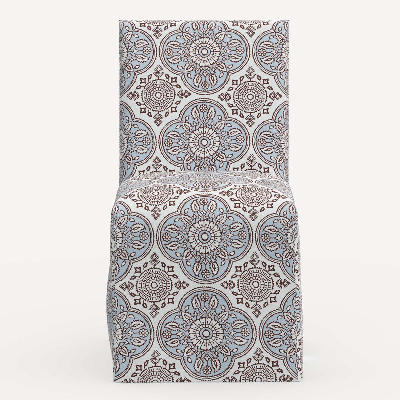 Sadia Slipcover Chair, Jr Madura Vista Geometric Linen