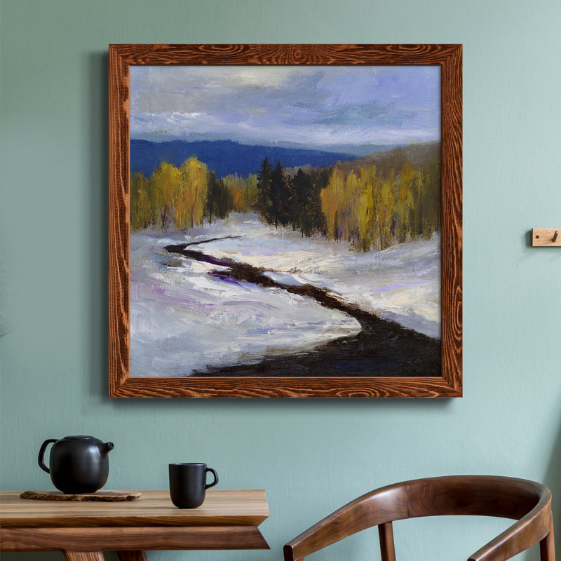 Mountain Colors II - Toile encadrée de qualité supérieure - prête à être accrochée, H 27,5 po x l 27,5 po x P 1,5 po