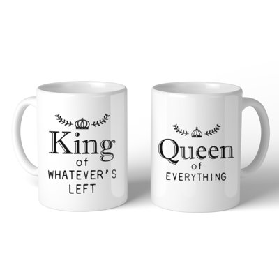 Mangan King and Queen Of Everything 2 Piece Mug Set