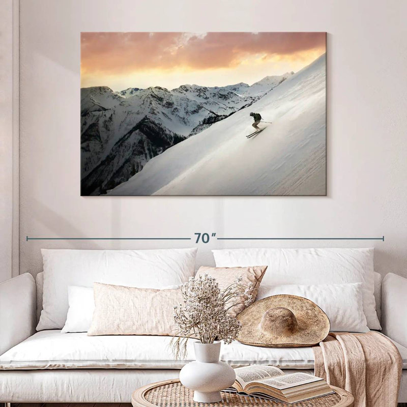 Sireci Skiing Alone, 32" H x 48" W