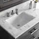 Cronin 72" Carrara White Marble Countertop Bath Vanity with Faucet and Mirror