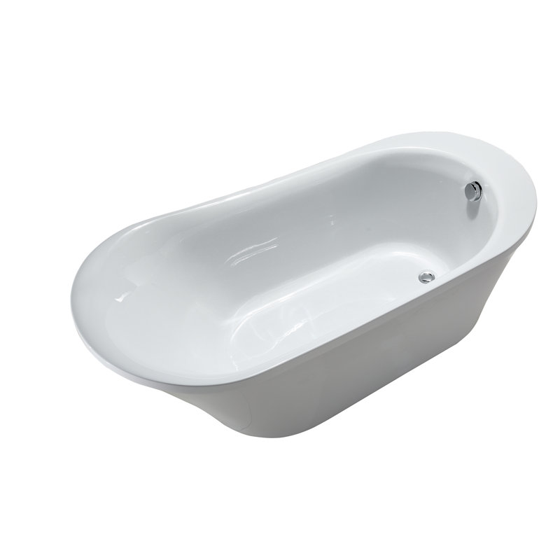 70" x 34" Freestanding Soaking Bathtub