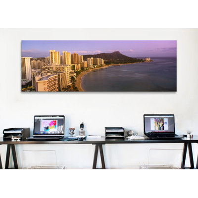 " High Angle View Of Buildings At The Waterfront, Waikiki Beach, Honolulu, Oahu, Hawaii, USA " by Panoramic Images