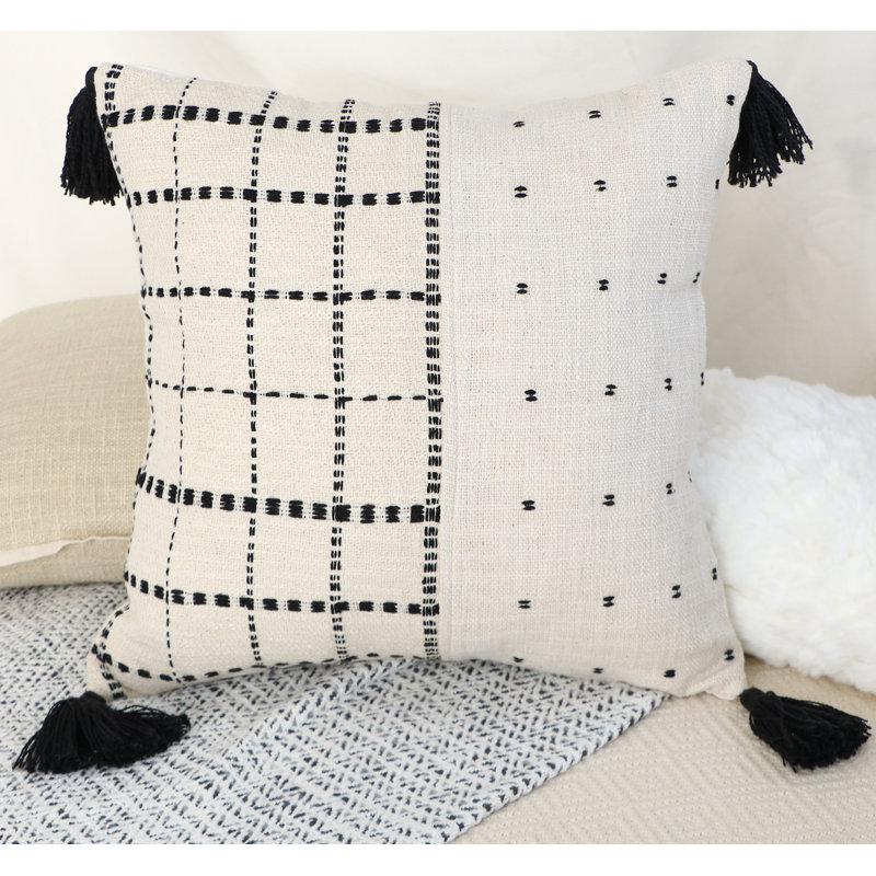 Neptune Embroidered Cotton Pillow Cover