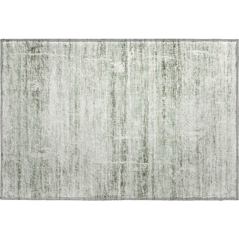 Premium Machine Washable Gerardo Sage Rug, Rectangle 1'8" x 2'6"