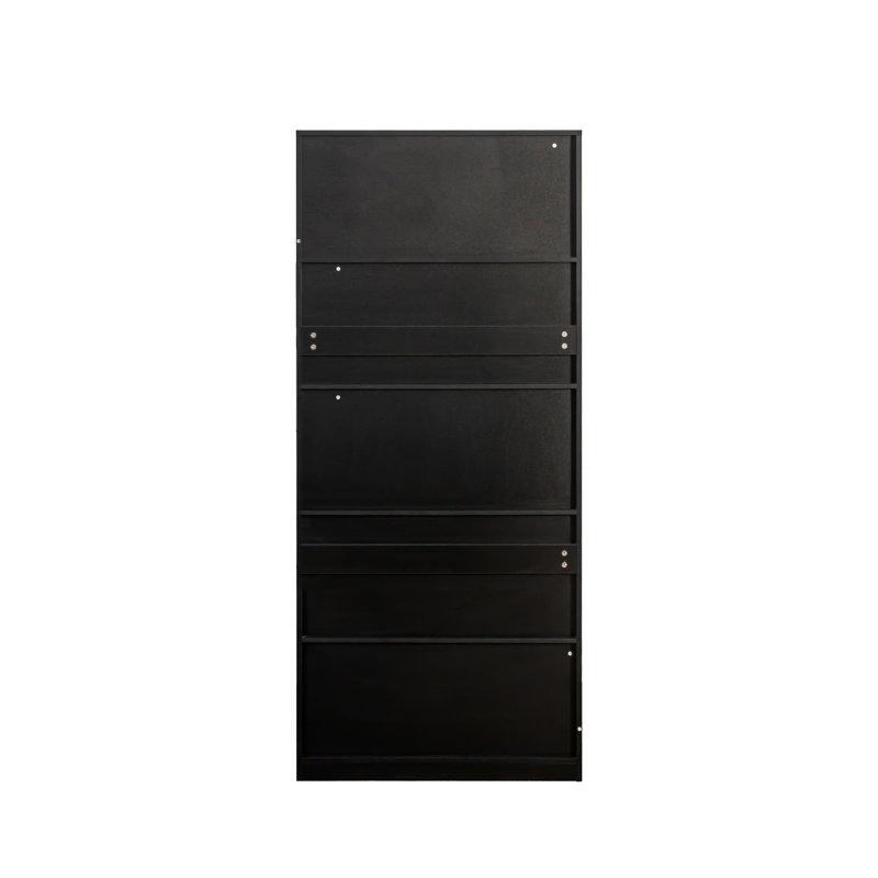 Vitrine avec portes en verre, Noir
