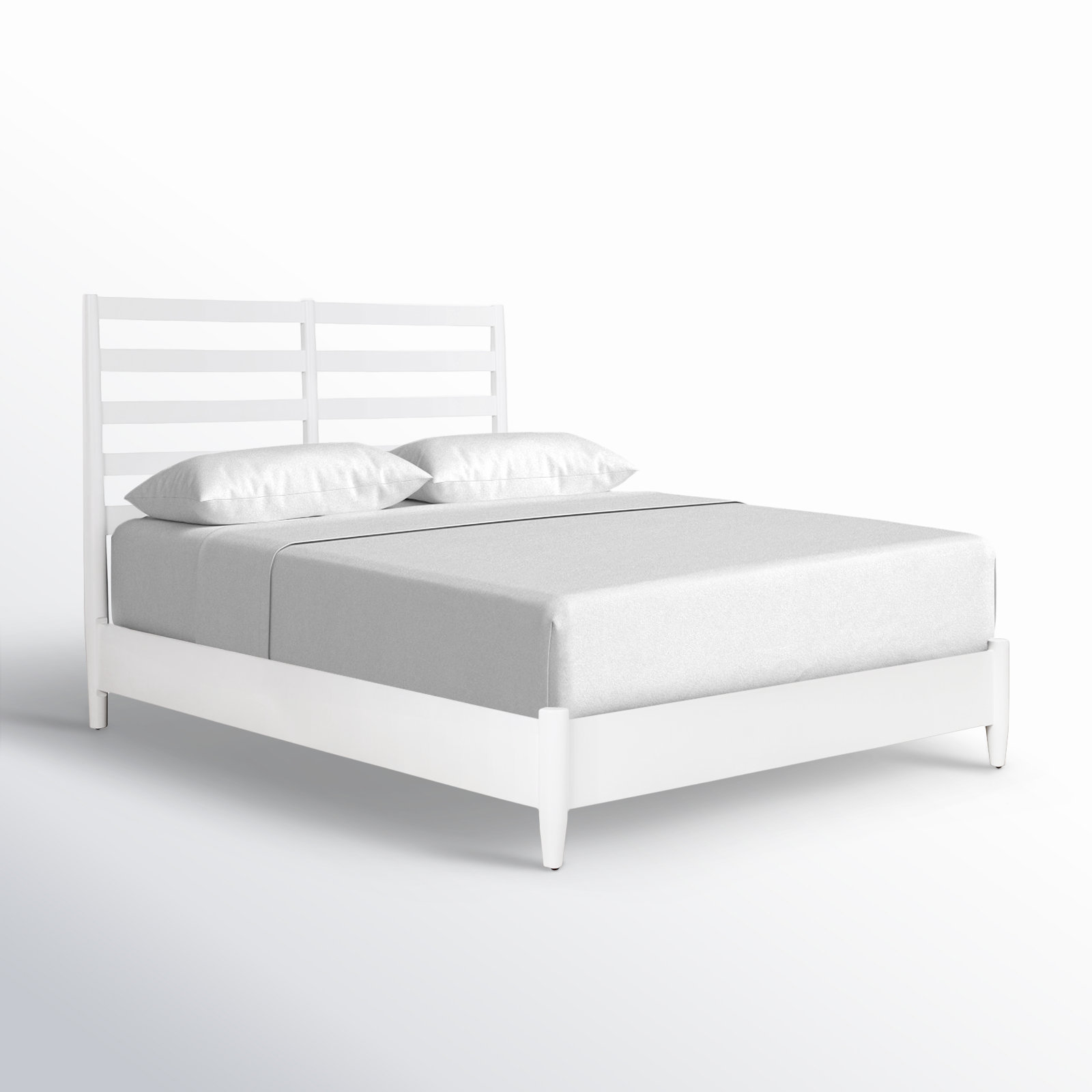 Williams Slatted Bed, California King, White