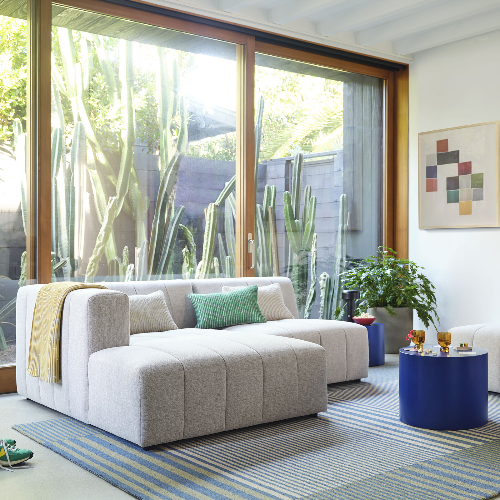 Bowry Modular Sectional, Left Hand Facing, Beige Polyester