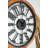 Stylish Decorative Metal Wall Clock, 21.7 inches Diameter, Walnut & Black | 100% Metal Construction, Thickness: 0.06 inches | Perfect for Living Room, Office & Modern Décor, Unique Design & Durable Finish