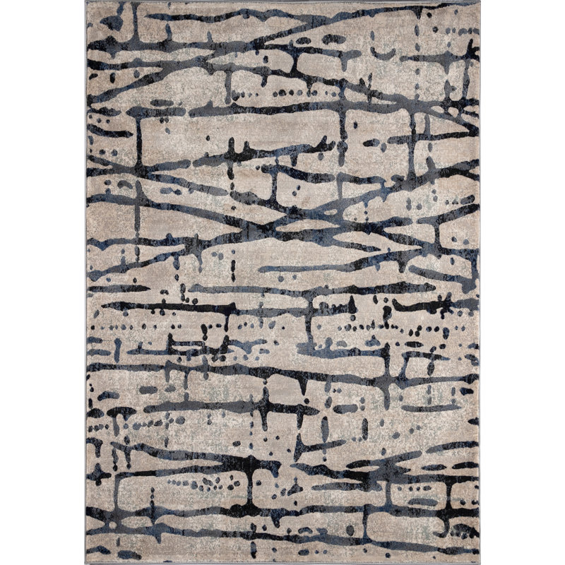 Abstract Indoor Rug, Rectangle 3'11" x 5'7"