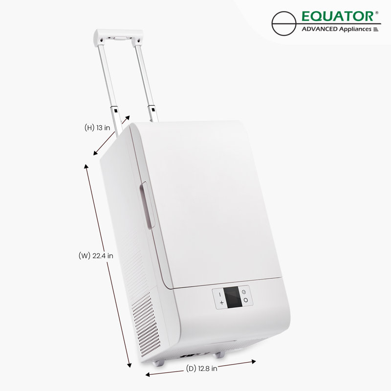 Equator Rolling Fridge-Freezer Portable Casters Retractable Handle 0.7cf 12/110V