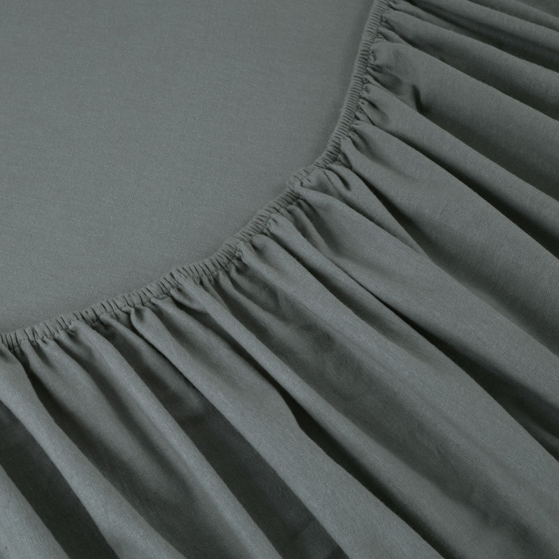Kathy Ireland 100% Turkish Cotton Flannel Sheet Set, Twin Sheet Set + 1 Fitted Sheet + 1 Pillowcase, Silver