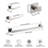 Bathroom Hardware Set,bathroom Accessories,stainless Steel,wall Mounted,8 Pieces-106838129
