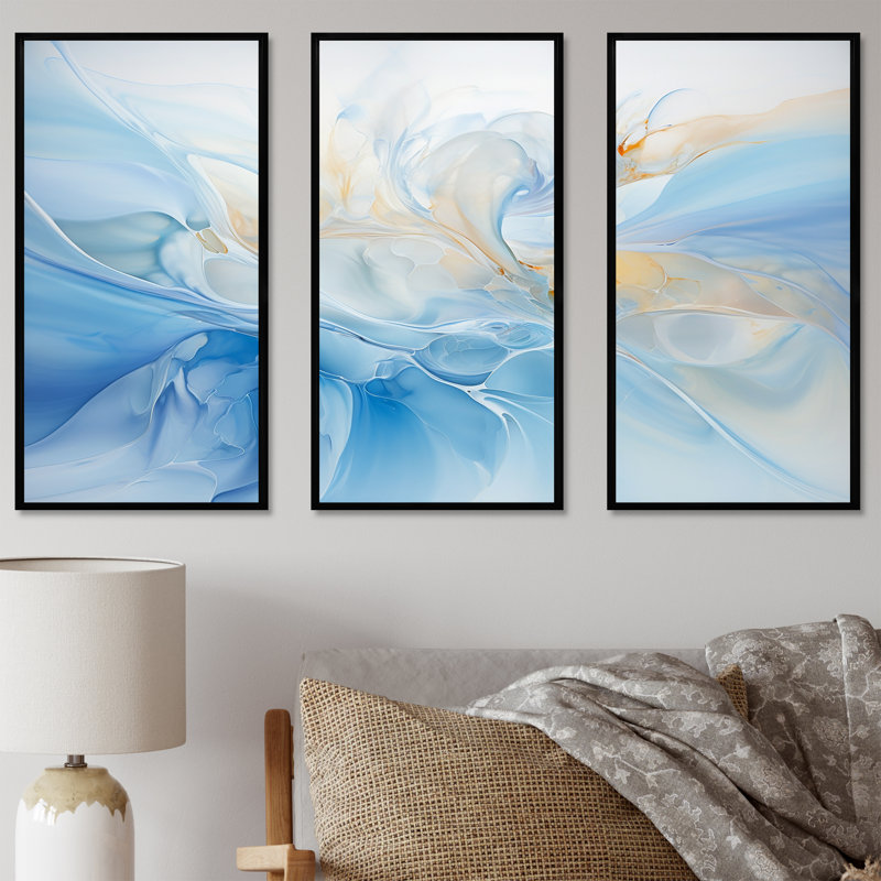 Ensemble de salon Wall Art, Cadre flottant noir, H 40 po x l 60 po x P 1 po