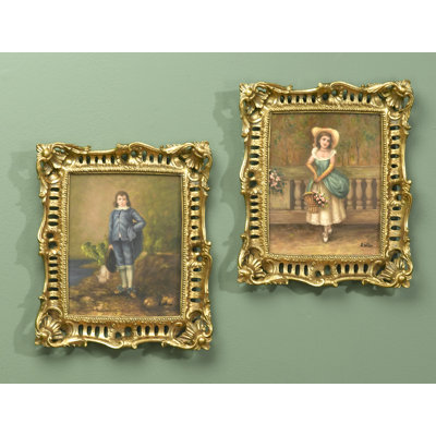 Peinture sur bois encadrée