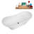 67" Streamline Soaking Freestanding Tub and Tray With Internal Drain-101698035
