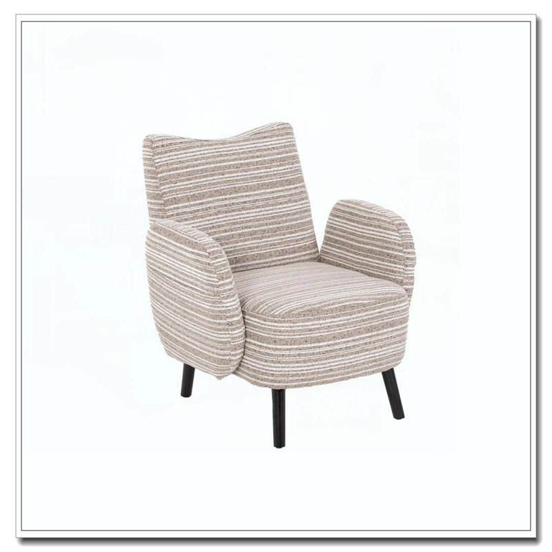 Boucle Upholstered  Accent Chair, khaki