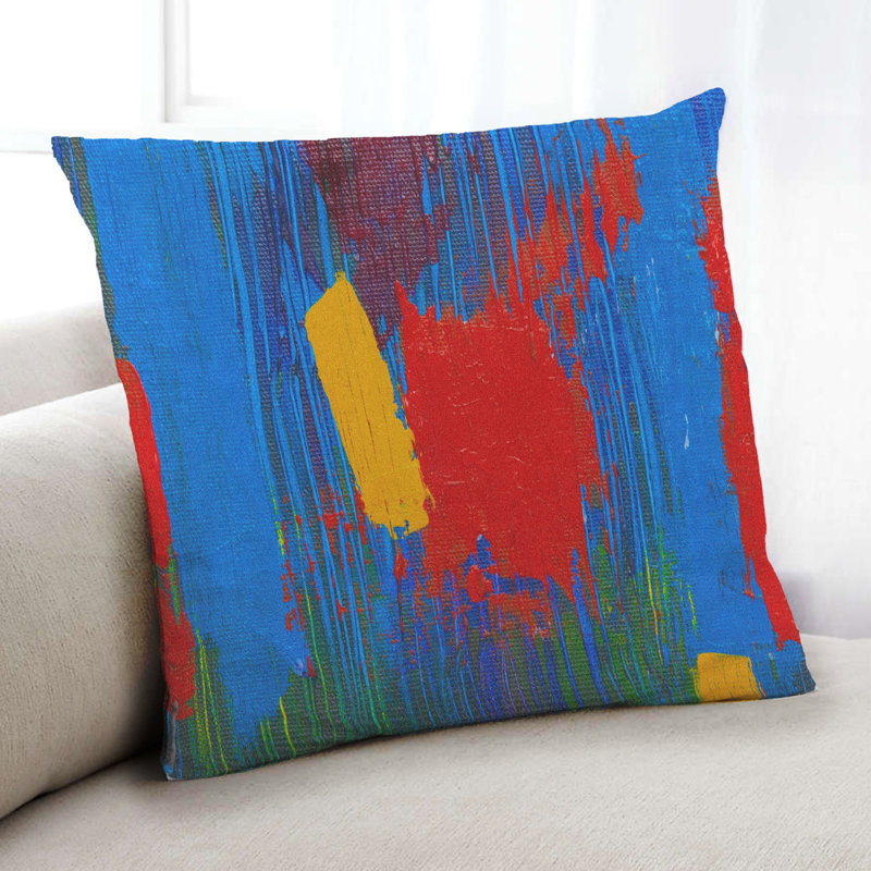 Abstract Throw Pillow, Microsuede