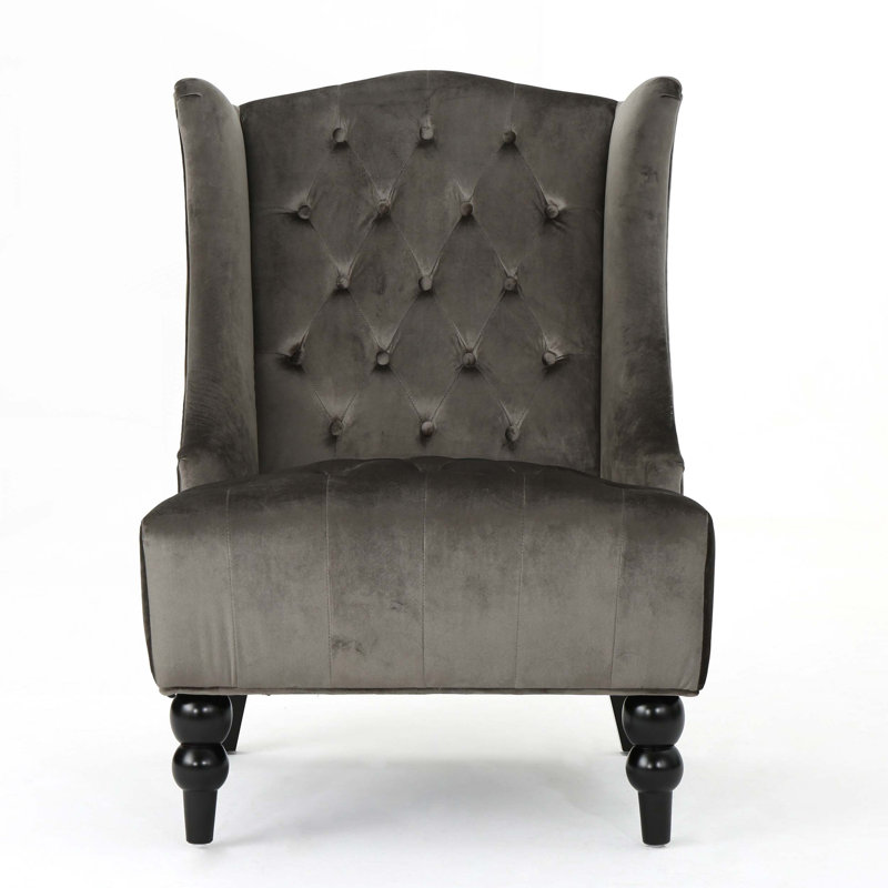 Fauteuil d'appoint Tuft Winback, Velours gris