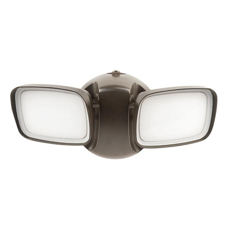Dual Head Bronze LED Dusk to Dawn Security Flood Light