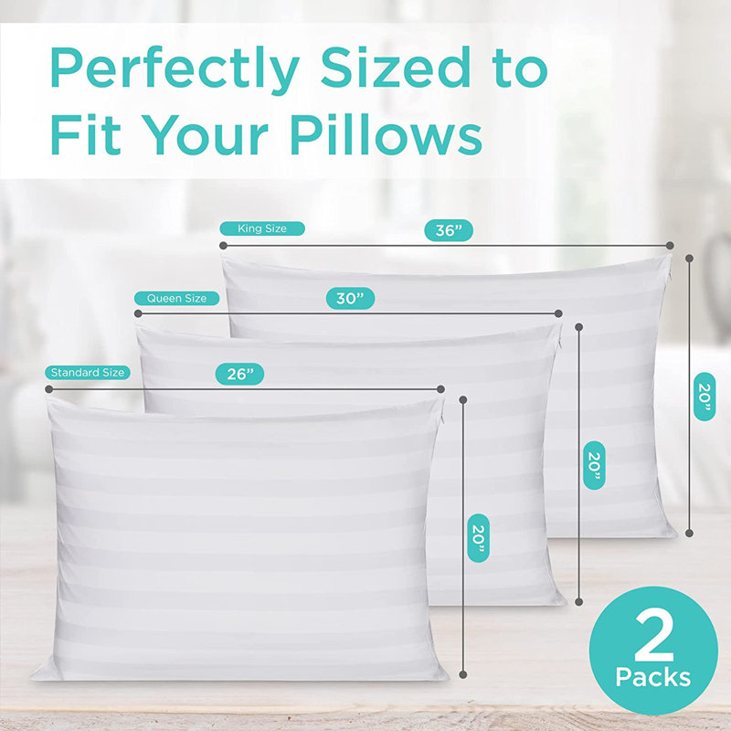 100% Cotton Striped - Set of 2, Queen