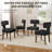 Modern T-Backrest Lambswool Fabric Upholstered Dining Chairs (Set of 6)-961757140