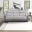 Canapé inclinable moderne et contemporain de 86 po avec revêtement en chenille bicolore et en microfibre polie Walden-667767517