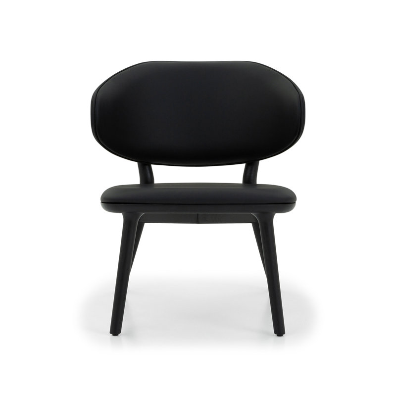 Soren Upholstered Accent Chair, Midnight Vegan Leather, Matte Black