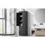 Grande armoire de rangement autoportante noire avec 3 tiroirs pour la salle de bain et le bureau