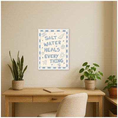 Salt Water Heals by Megan Ryan Framed Canvas Wall Art Print