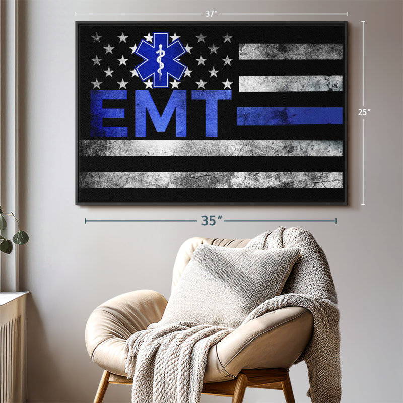 «EMT Flag», H 25 po x l 37 po