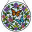 Vitrail de vitrail papillon Butterfly, 7,8 heures-1361150024