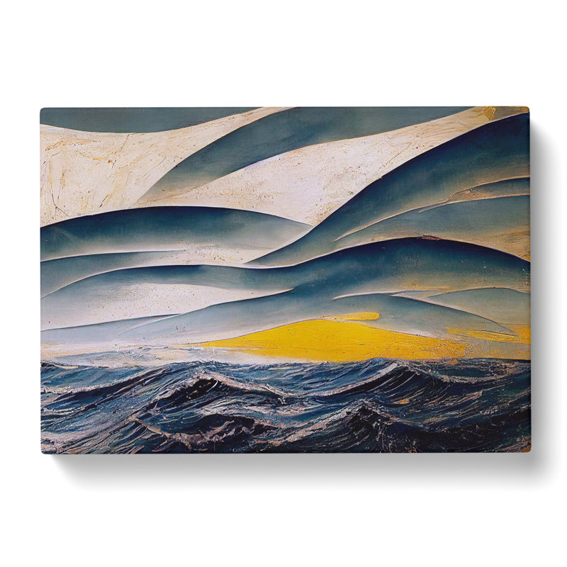 Dramatic Ocean Waves - Wrapped Canvas, 50cm H x 76cm W x 3cm D