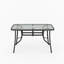 Courchevel Rectangular Metal Outdoor Dining Table With Umbrella Hole , 120cm cm W cm D-1974095128-1974095129