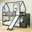 Lit superposé simple au-dessus de simple avec glissière et escalier Pendelton Kids-386001806