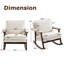 Chaise berçante en velours avec dossier Mid-Century-720520521