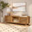Solid wood Mid Century Modern TV Stand, 2 Door w/ Middle Shelf  (1495 x 406 x 482mm / 59 x 16 x 19in)-580556958