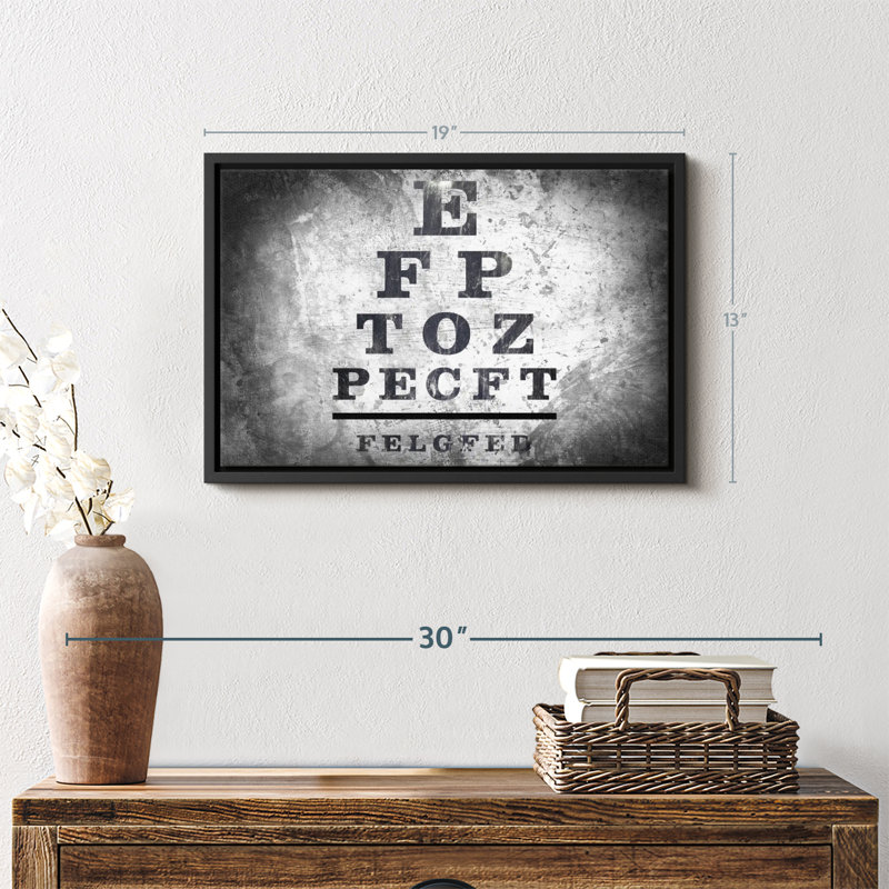 " Optometry Test Canvas Print ", 13" H x 19" W