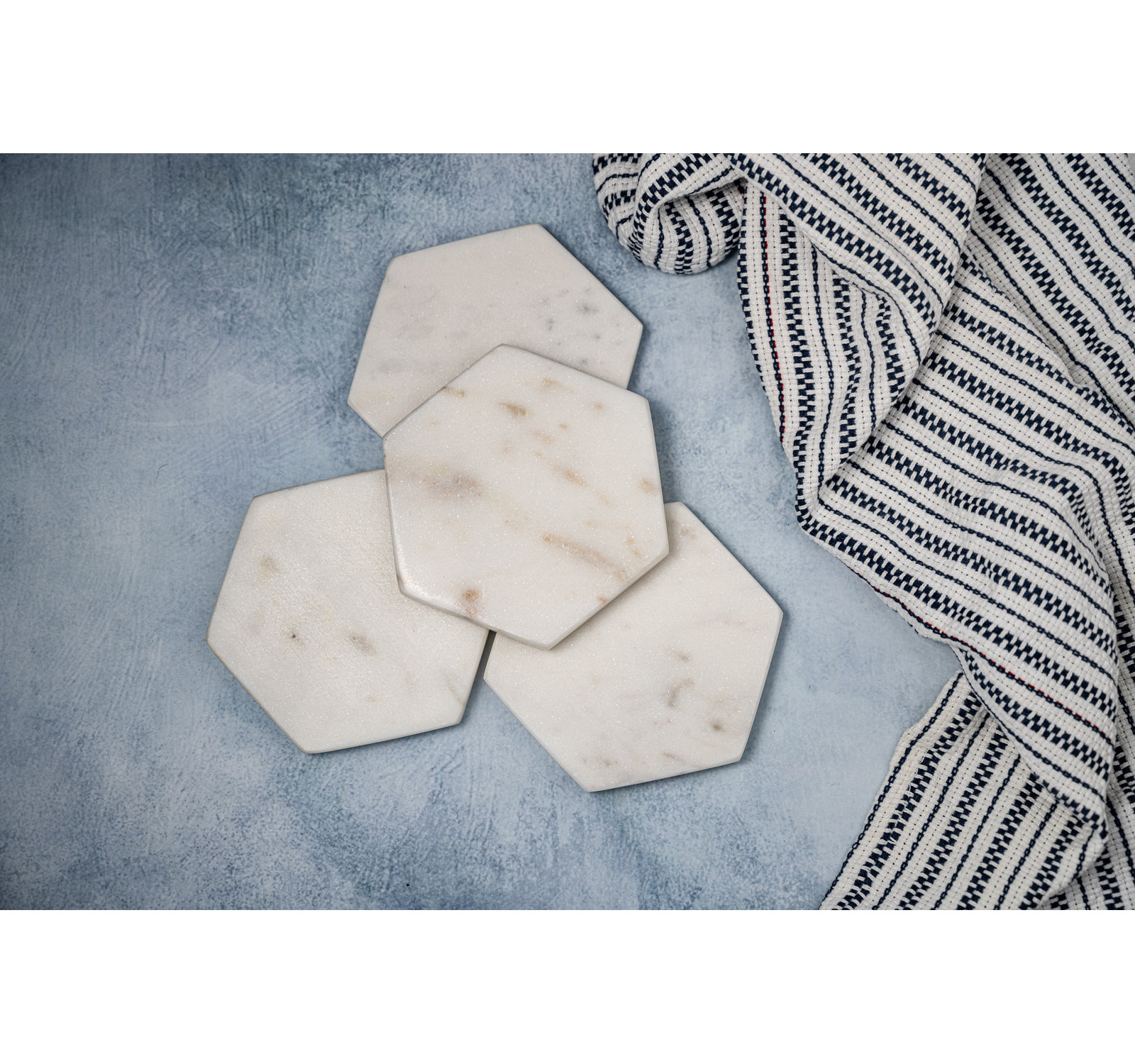 Marble Hexagon Coaster