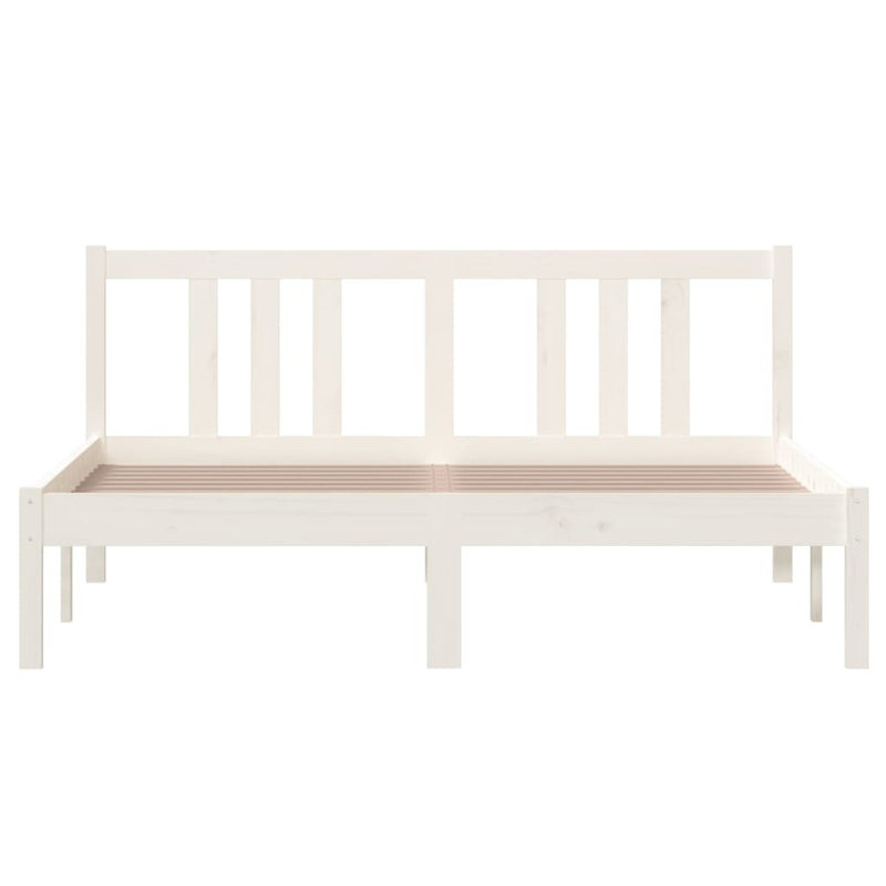 Bed Frame Solid Wood, grey, 140 x 200cm