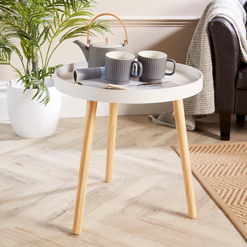 Davina Side Table, White